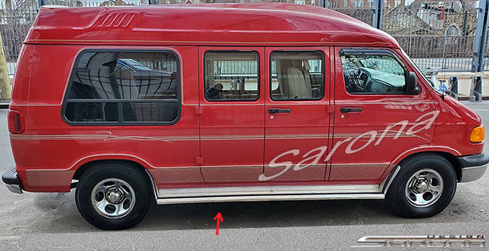 Custom Dodge Van  Long Wheel Base Running Boards (1978 - 2003) - $550.00 (Part #DG-006-SB)